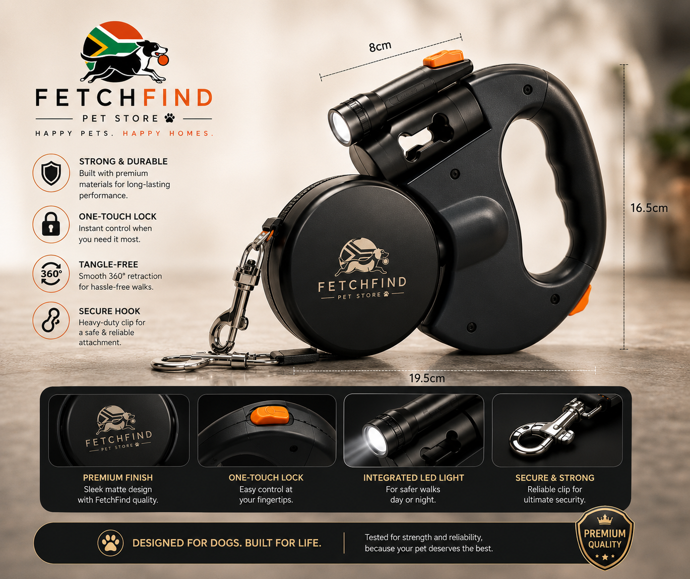 360° Retractable Dog Leash